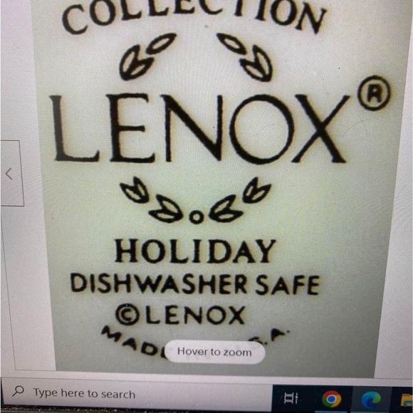 LENOX USA HOLIDAY S/2 Dimension pattern Pierced...